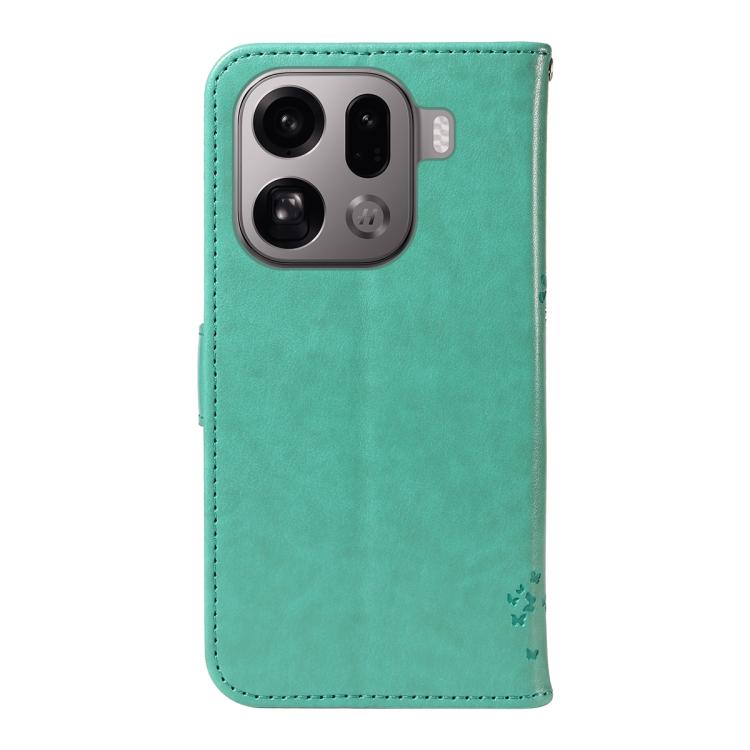 For OPPO Find X9 Pro Tree & Cat Embossed Pattern Flip Leather Phone Case