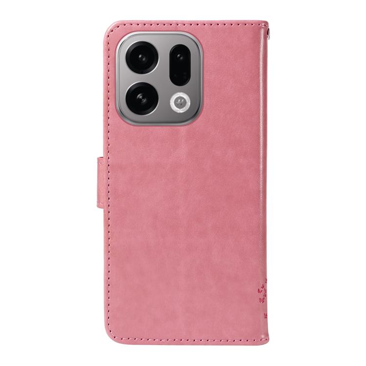 For OPPO Find X9 Tree & Cat Embossed Pattern Flip Leather Phone Case