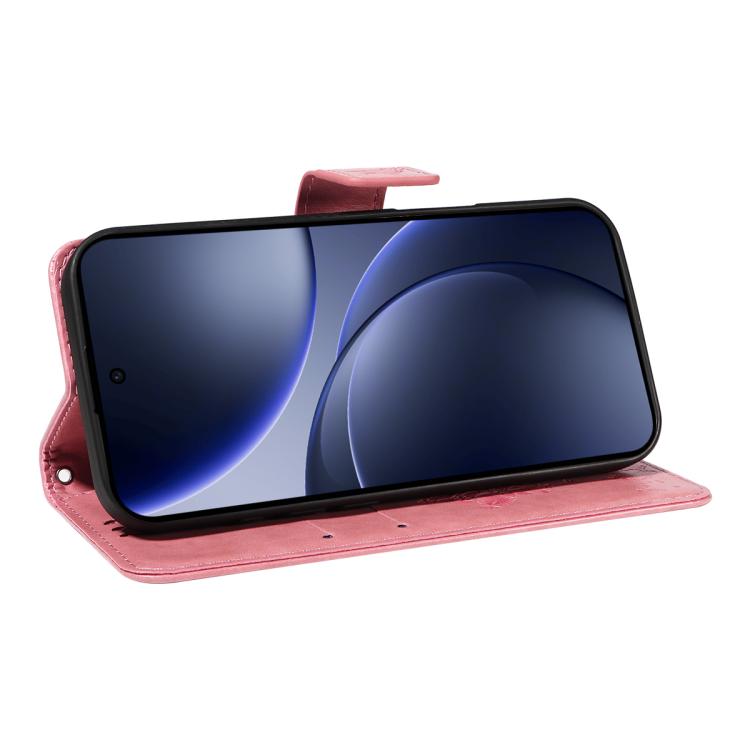 For OPPO Find X9 Tree & Cat Embossed Pattern Flip Leather Phone Case