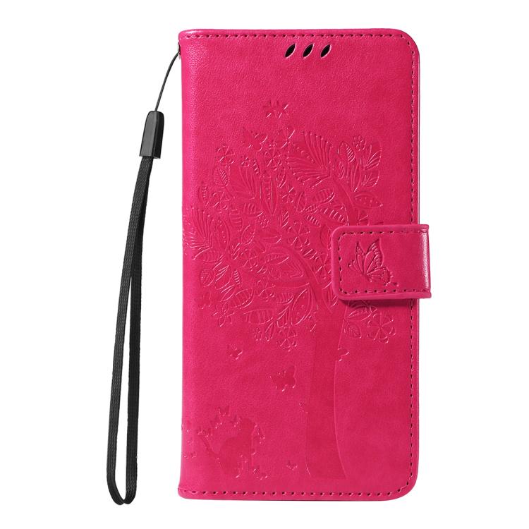 For OPPO Find X9 Tree & Cat Embossed Pattern Flip Leather Phone Case