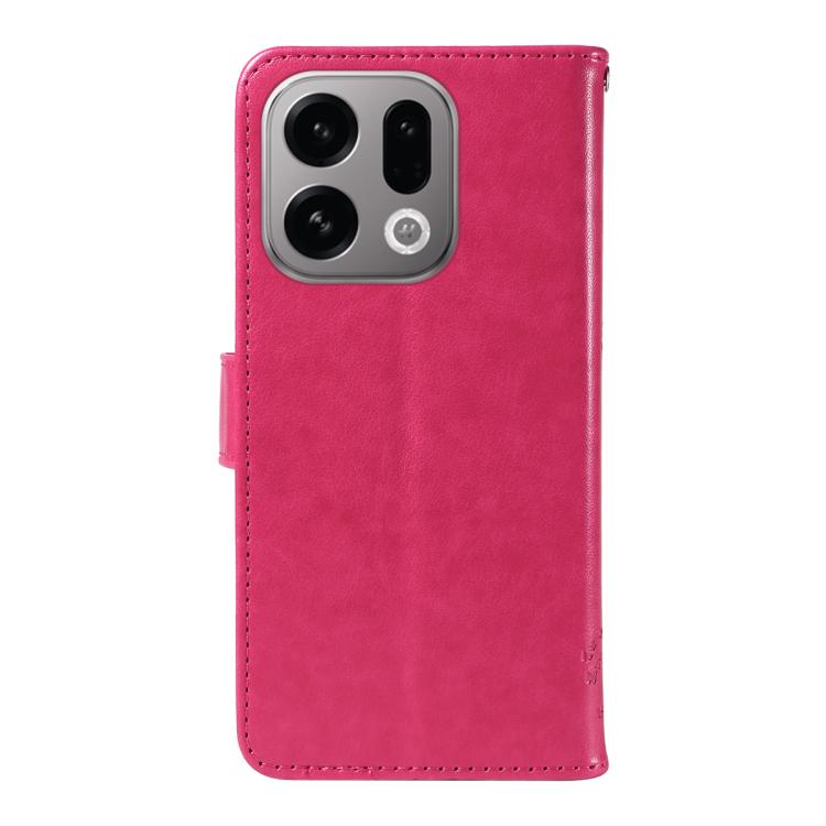 For OPPO Find X9 Tree & Cat Embossed Pattern Flip Leather Phone Case