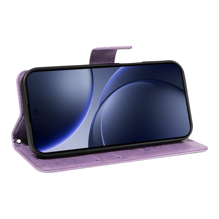 For OPPO Find X9 Tree & Cat Embossed Pattern Flip Leather Phone Case