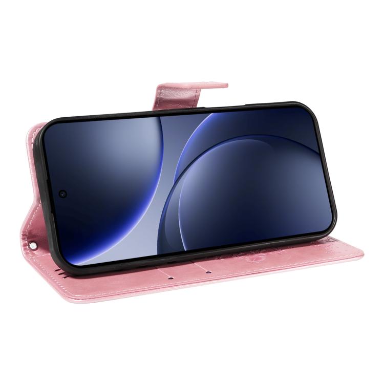 For OPPO Find X9 Tree & Cat Embossed Pattern Flip Leather Phone Case