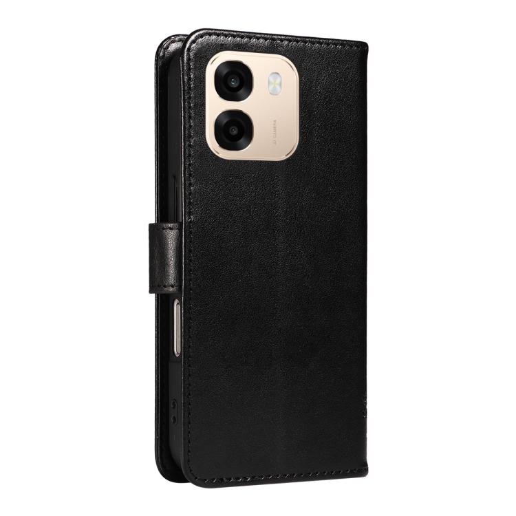 For OPPO A6X 5G / A6 5G Tree & Cat Embossed Pattern Flip Leather Phone Case