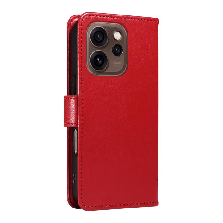 For OPPO Reno15 5G Global Tree & Cat Embossed Pattern Flip Leather Phone Case