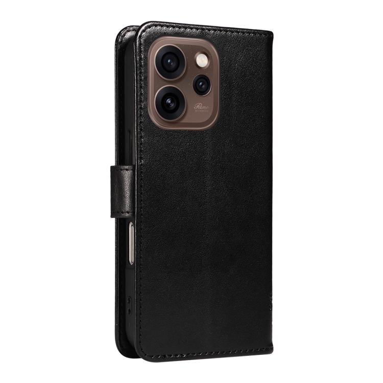 For OPPO Reno15 5G Global Tree & Cat Embossed Pattern Flip Leather Phone Case