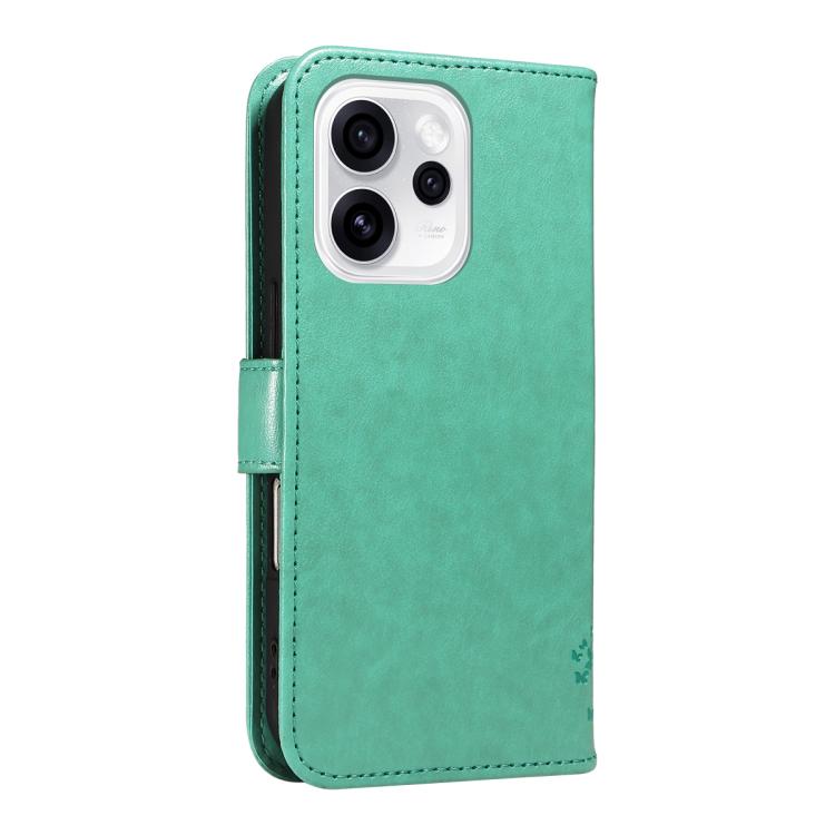 For OPPO Reno15 Pro 5G Global Tree & Cat Embossed Pattern Flip Leather Phone Case