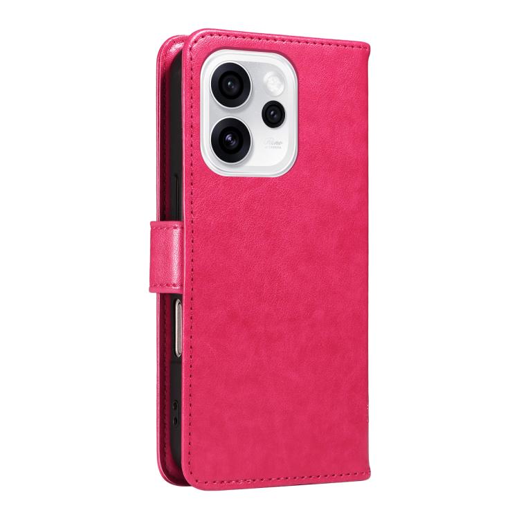 For OPPO Reno15 Pro 5G Global Tree & Cat Embossed Pattern Flip Leather Phone Case