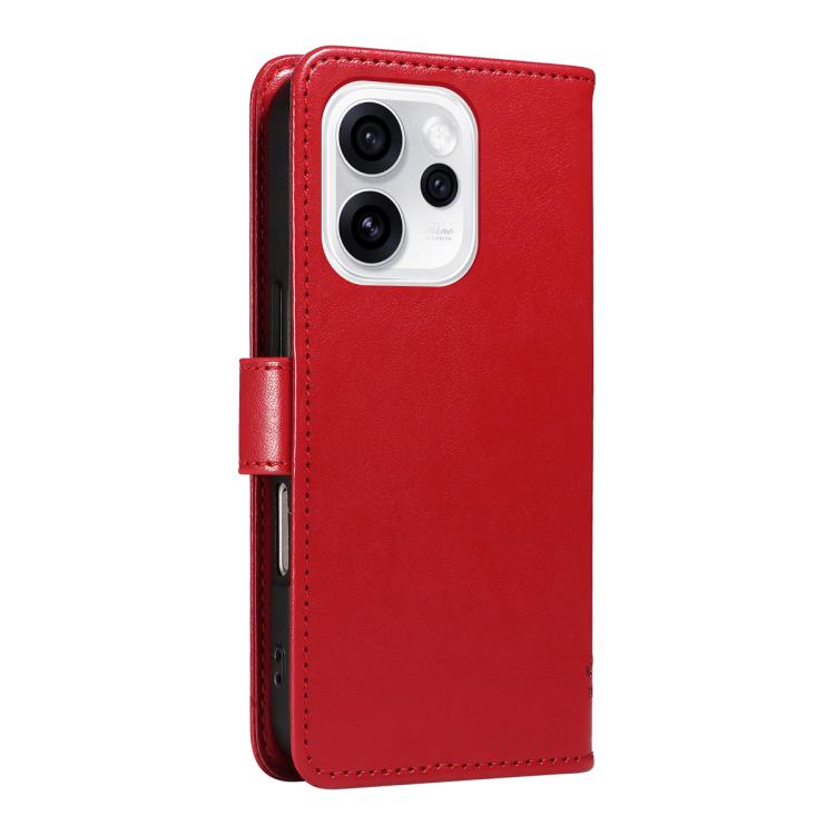 For OPPO Reno15 Pro 5G Global Tree & Cat Embossed Pattern Flip Leather Phone Case
