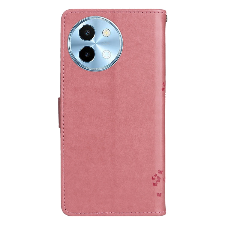 For vivo Y38 / Y200i / T3x Global Tree & Cat Embossed Pattern Flip Leather Phone Case