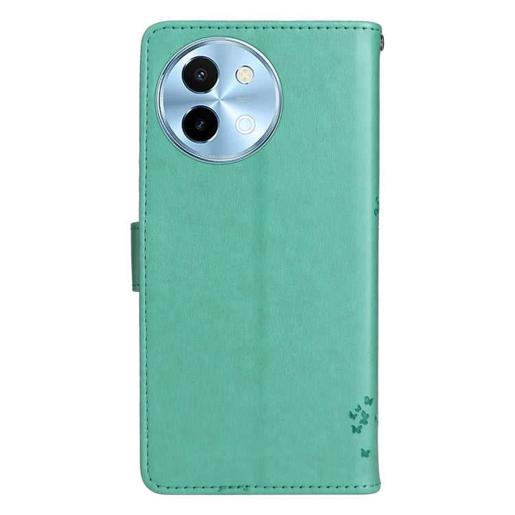 For vivo Y38 / Y200i / T3x Global Tree & Cat Embossed Pattern Flip Leather Phone Case