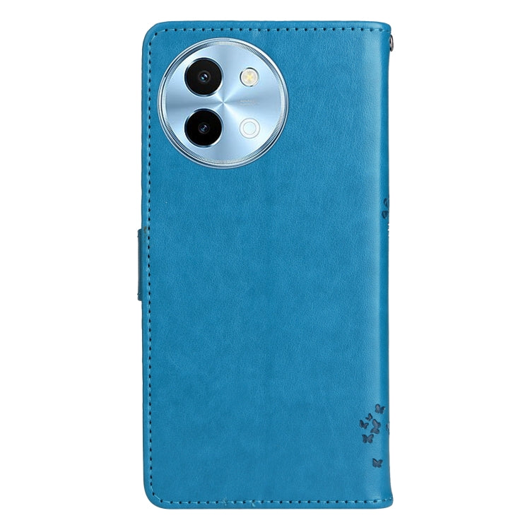For vivo Y38 / Y200i / T3x Global Tree & Cat Embossed Pattern Flip Leather Phone Case