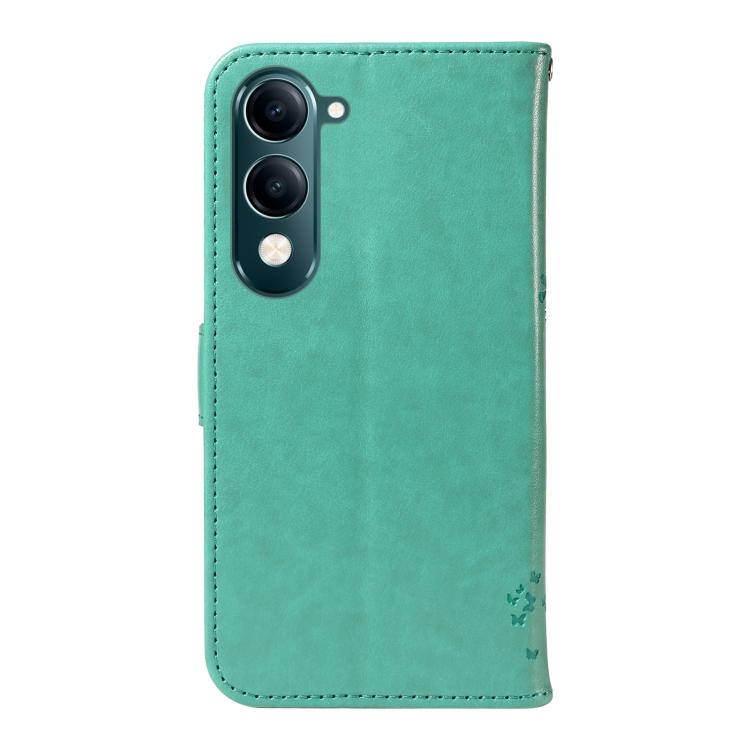 For vivo Y29S 5G / Y04 Tree & Cat Embossed Pattern Flip Leather Phone Case