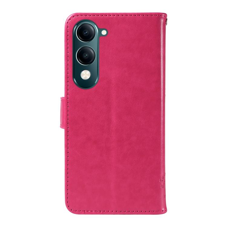 For vivo Y29S 5G / Y04 Tree & Cat Embossed Pattern Flip Leather Phone Case