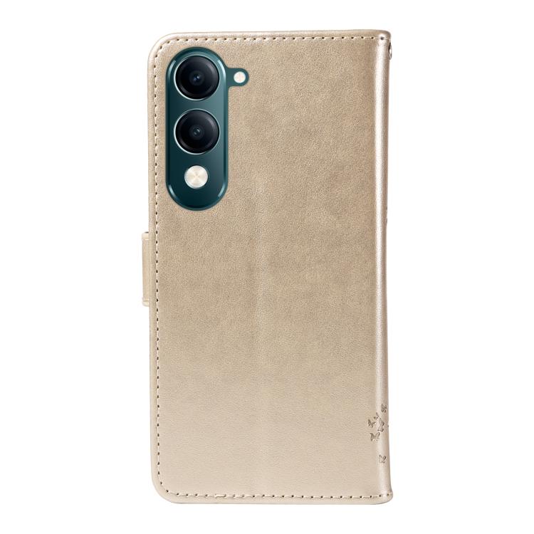 For vivo Y29S 5G / Y04 Tree & Cat Embossed Pattern Flip Leather Phone Case