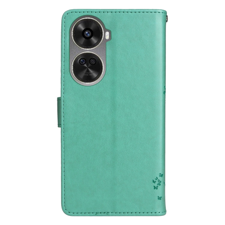 For Huawei nova 12 SE / nova 11 SE Tree & Cat Embossed Pattern Flip Leather Phone Case