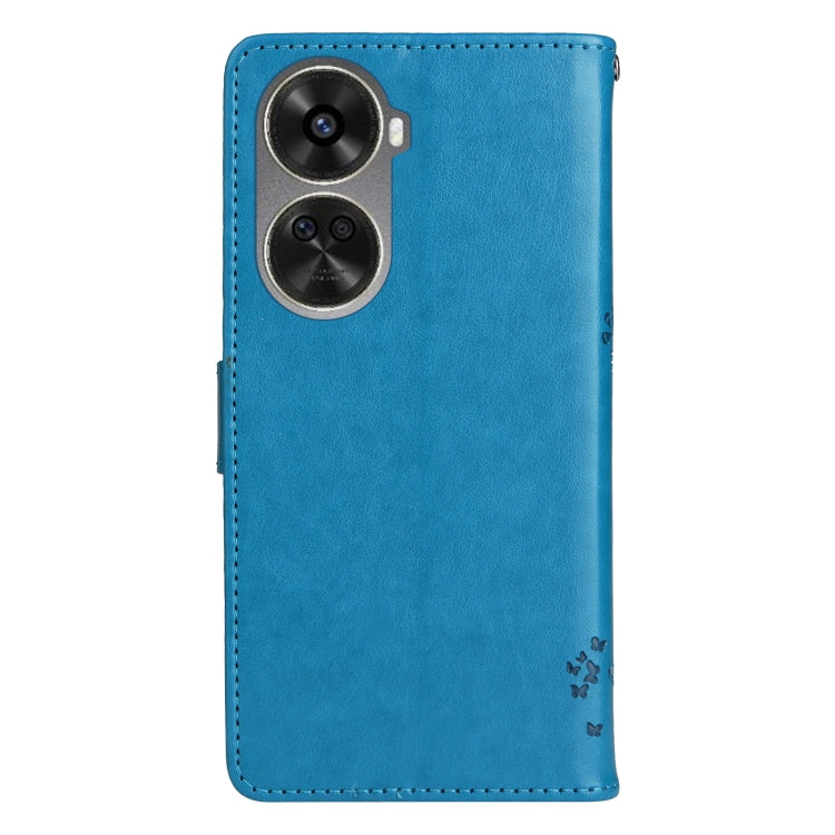 For Huawei nova 12 SE / nova 11 SE Tree & Cat Embossed Pattern Flip Leather Phone Case