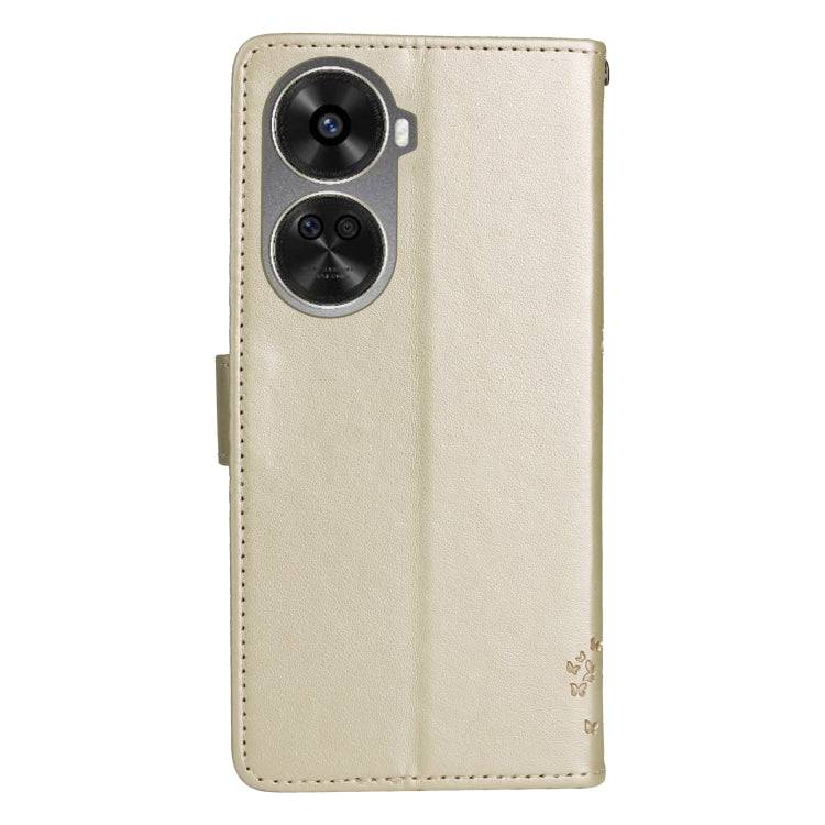 For Huawei nova 12 SE / nova 11 SE Tree & Cat Embossed Pattern Flip Leather Phone Case