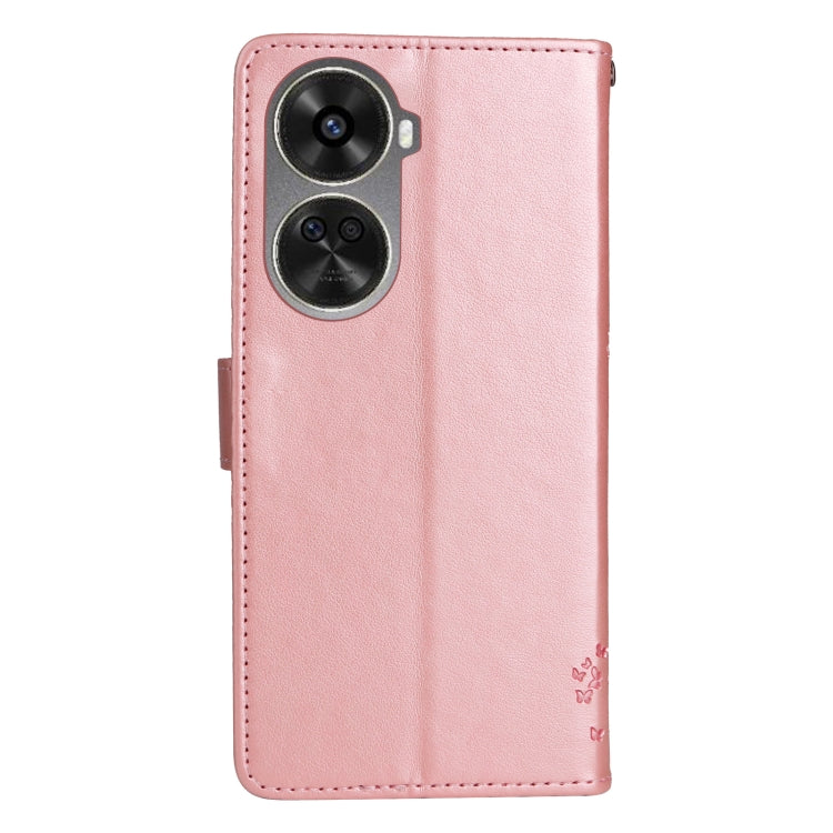 For Huawei nova 12 SE / nova 11 SE Tree & Cat Embossed Pattern Flip Leather Phone Case