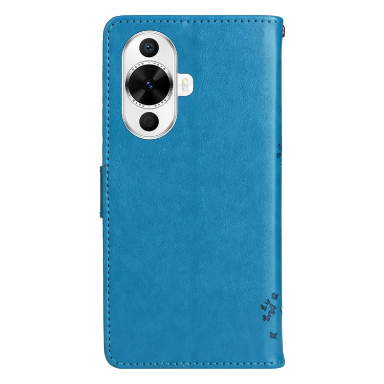 For Huawei nova 12s Tree & Cat Embossed Pattern Flip Leather Phone Case