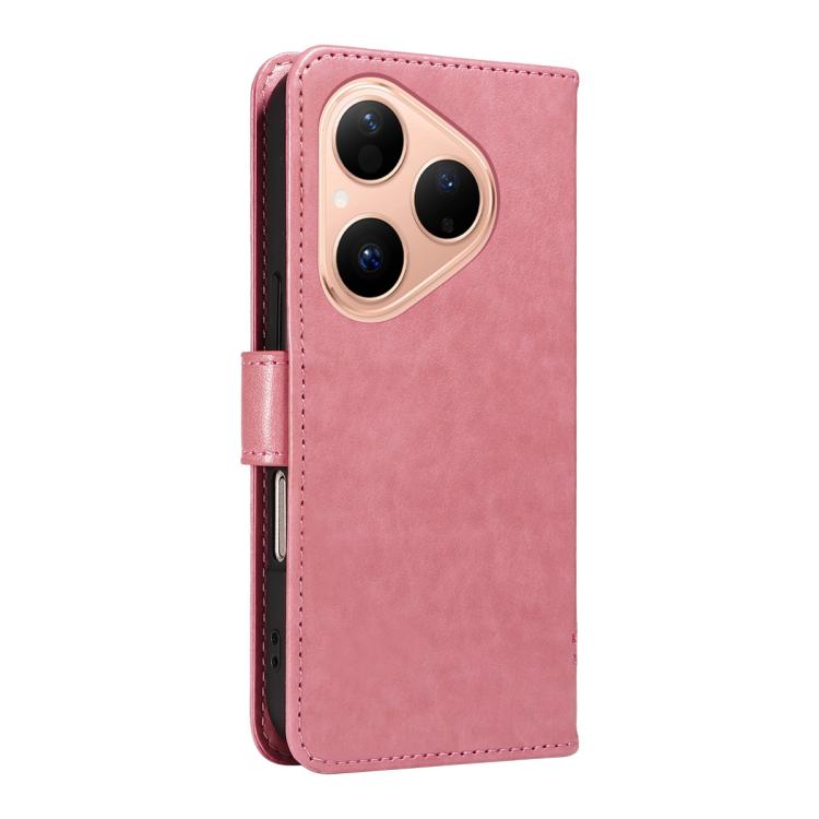 For Huawei Pura 80 5G Tree & Cat Embossed Pattern Flip Leather Phone Case