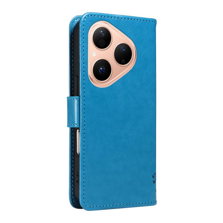 For Huawei Pura 80 5G Tree & Cat Embossed Pattern Flip Leather Phone Case