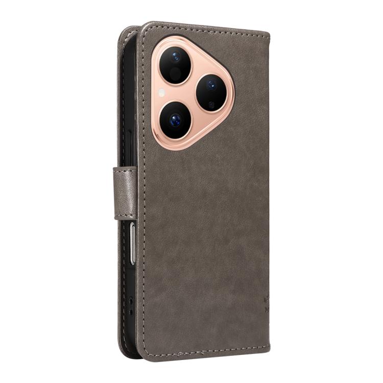 For Huawei Pura 80 5G Tree & Cat Embossed Pattern Flip Leather Phone Case