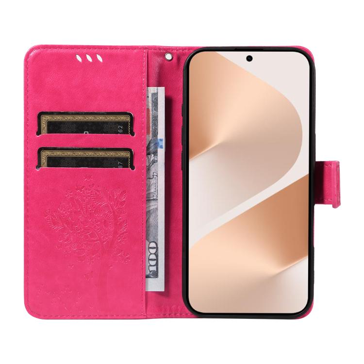 For Huawei Pura 80 5G Tree & Cat Embossed Pattern Flip Leather Phone Case