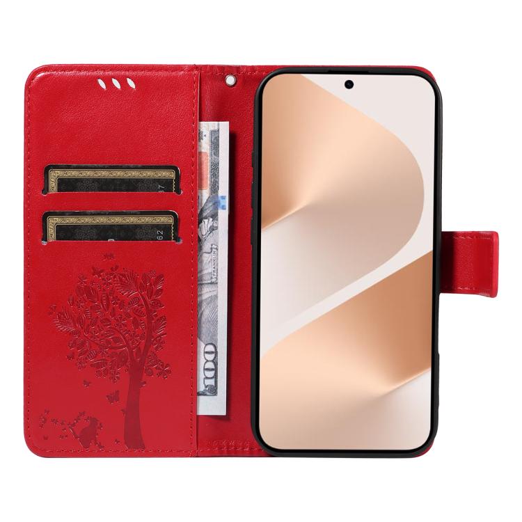 For Huawei Pura 80 5G Tree & Cat Embossed Pattern Flip Leather Phone Case