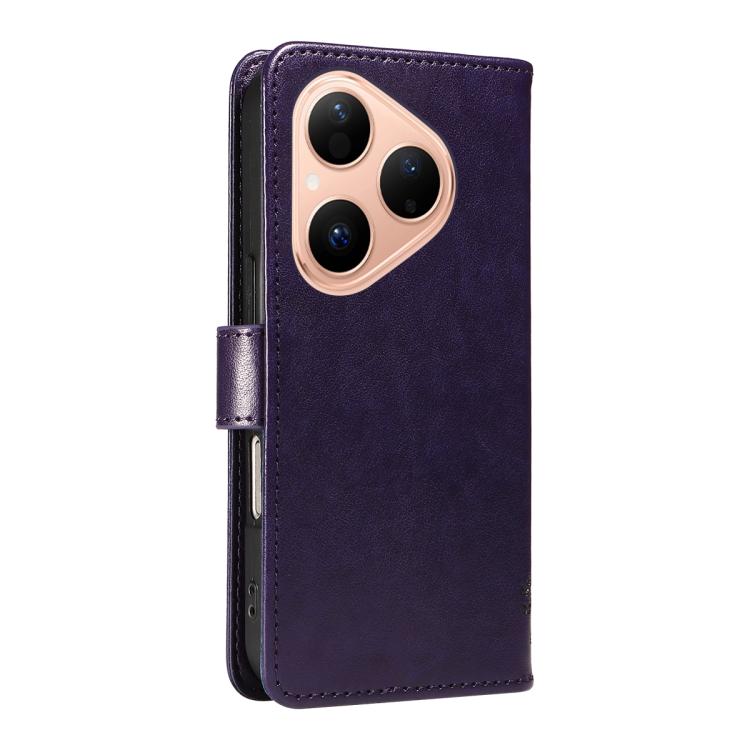 For Huawei Pura 80 5G Tree & Cat Embossed Pattern Flip Leather Phone Case
