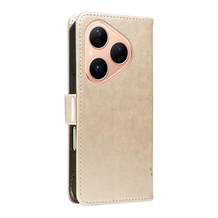 For Huawei Pura 80 5G Tree & Cat Embossed Pattern Flip Leather Phone Case