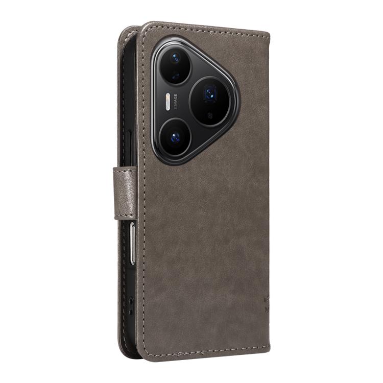 For Huawei Pura 80 Pro 5G Tree & Cat Embossed Pattern Flip Leather Phone Case