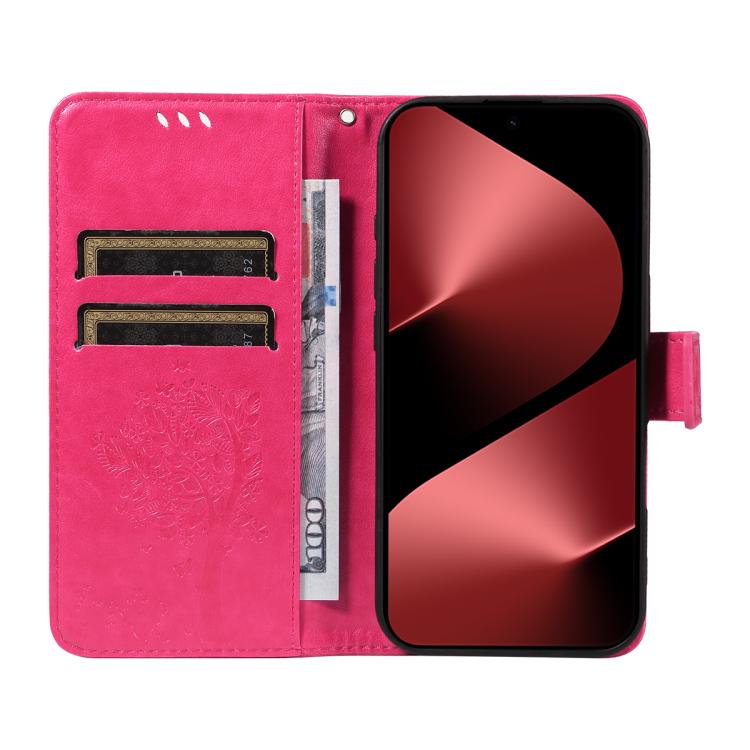 For Huawei Pura 80 Pro 5G Tree & Cat Embossed Pattern Flip Leather Phone Case