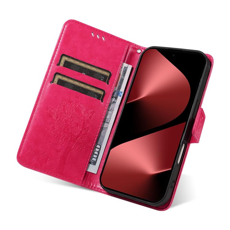 For Huawei Pura 80 Pro 5G Tree & Cat Embossed Pattern Flip Leather Phone Case