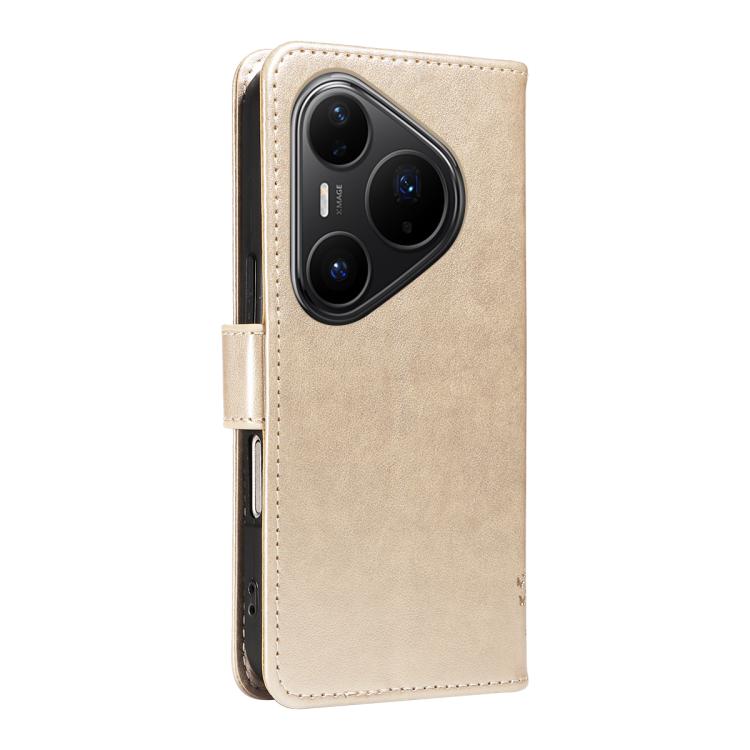 For Huawei Pura 80 Pro 5G Tree & Cat Embossed Pattern Flip Leather Phone Case