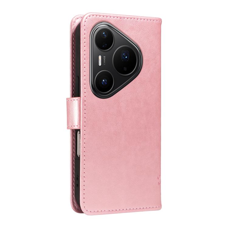 For Huawei Pura 80 Pro 5G Tree & Cat Embossed Pattern Flip Leather Phone Case