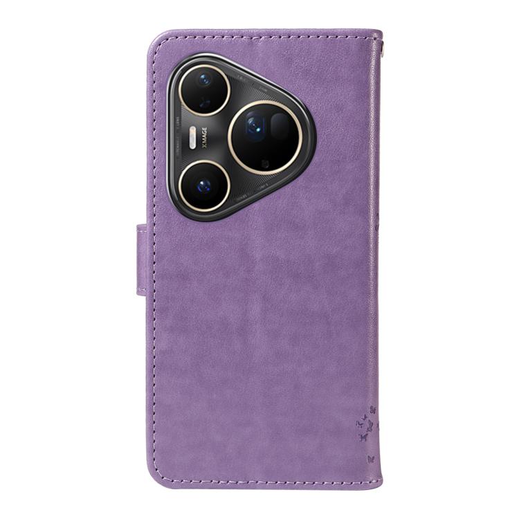 For Huawei Pura 80 Ultra 5G Tree & Cat Embossed Pattern Flip Leather Phone Case