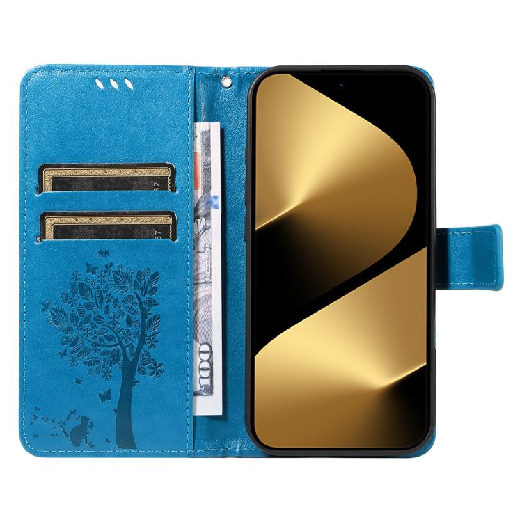 For Huawei Pura 80 Ultra 5G Tree & Cat Embossed Pattern Flip Leather Phone Case