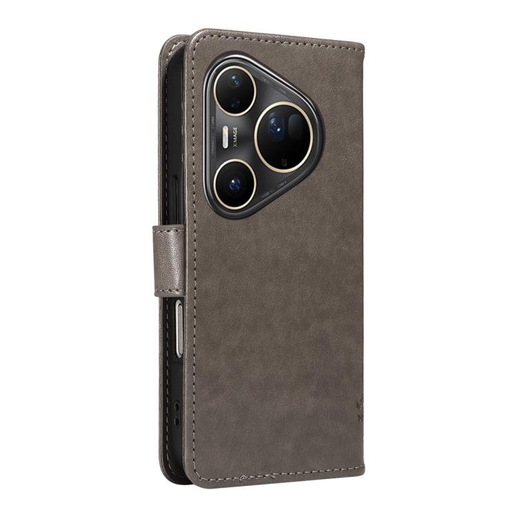 For Huawei Pura 80 Ultra 5G Tree & Cat Embossed Pattern Flip Leather Phone Case