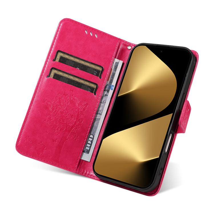 For Huawei Pura 80 Ultra 5G Tree & Cat Embossed Pattern Flip Leather Phone Case