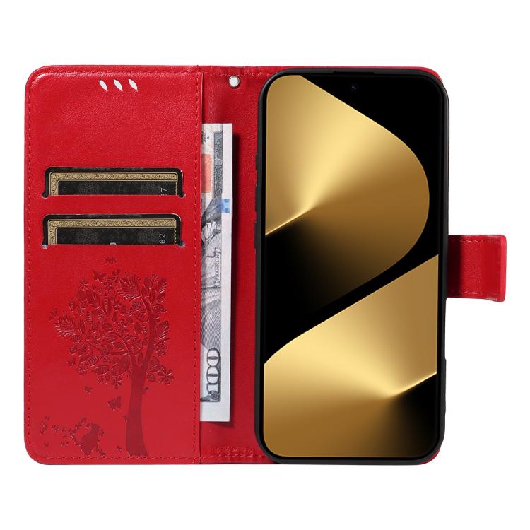 For Huawei Pura 80 Ultra 5G Tree & Cat Embossed Pattern Flip Leather Phone Case