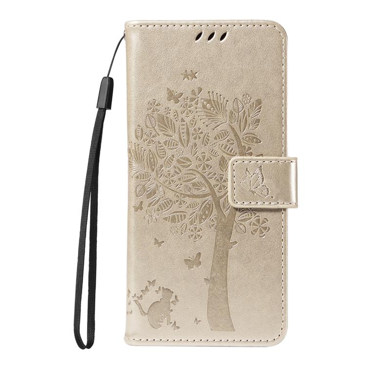 For Huawei Pura 80 Ultra 5G Tree & Cat Embossed Pattern Flip Leather Phone Case