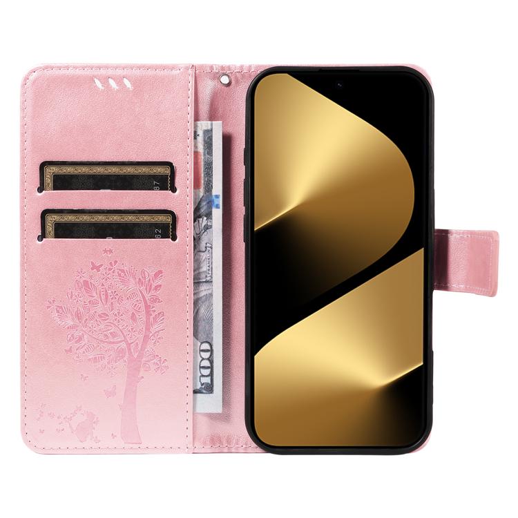 For Huawei Pura 80 Ultra 5G Tree & Cat Embossed Pattern Flip Leather Phone Case