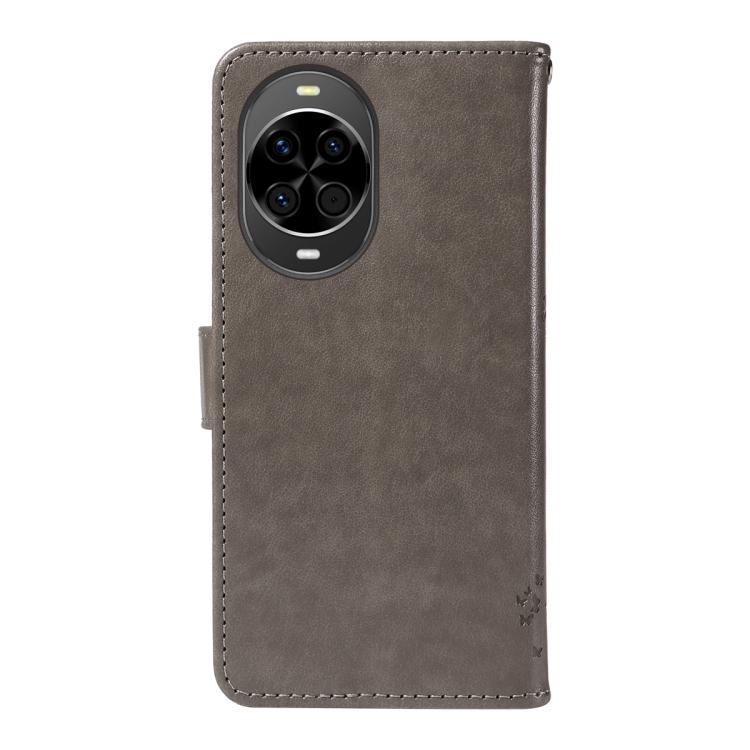 For Huawei nova 14 5G / 14 Lite 5G Tree & Cat Embossed Pattern Flip Leather Phone Case