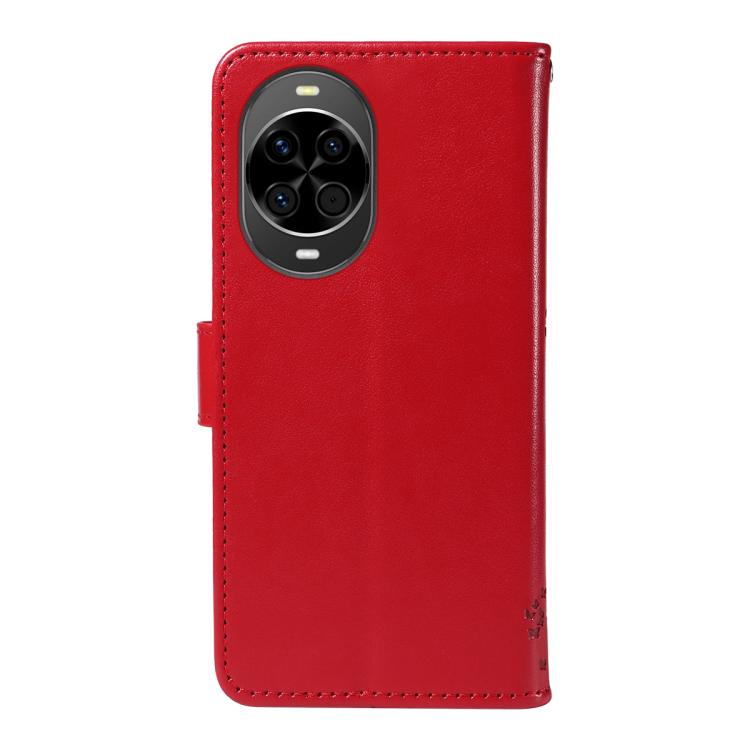 For Huawei nova 14 5G / 14 Lite 5G Tree & Cat Embossed Pattern Flip Leather Phone Case