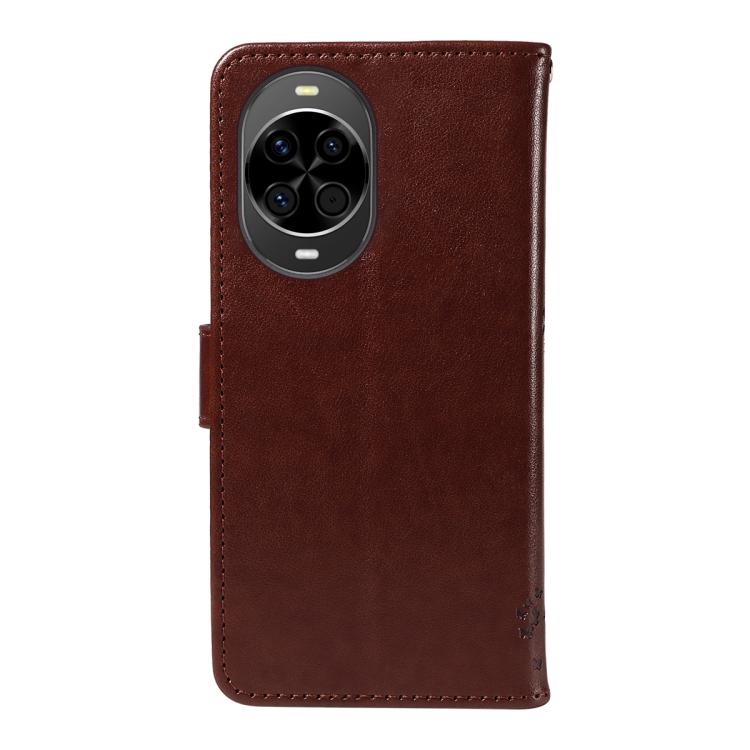 For Huawei nova 14 5G / 14 Lite 5G Tree & Cat Embossed Pattern Flip Leather Phone Case