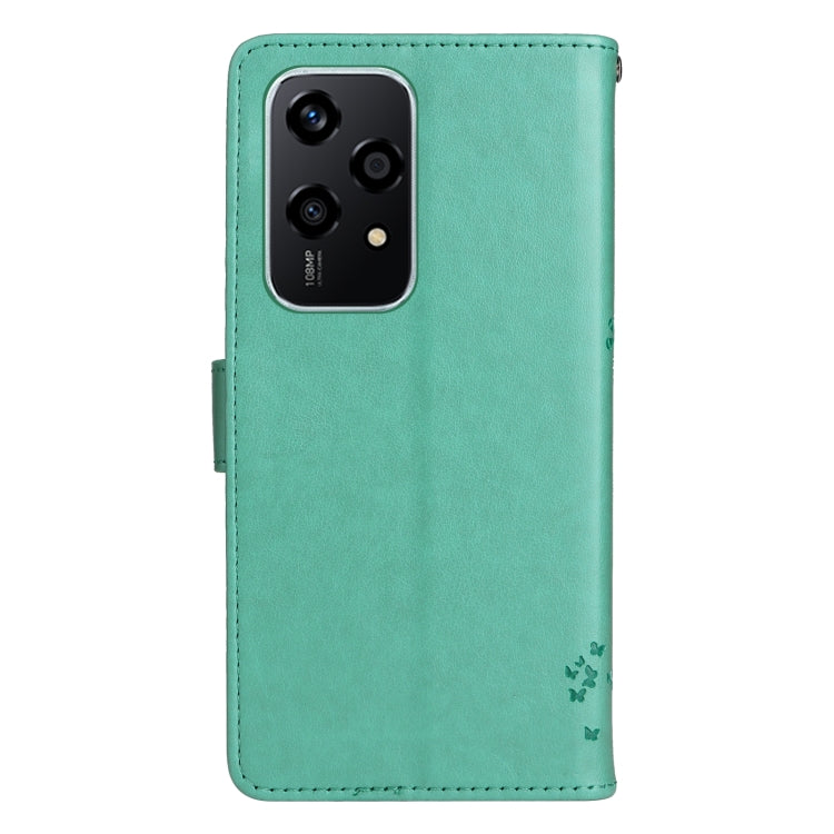 For Honor 200 Lite Global Tree & Cat Embossed Pattern Flip Leather Phone Case