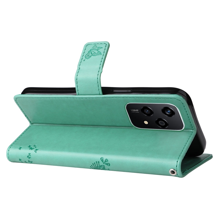 For Honor 200 Lite Global Tree & Cat Embossed Pattern Flip Leather Phone Case