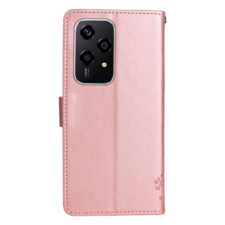 For Honor 200 Lite Global Tree & Cat Embossed Pattern Flip Leather Phone Case