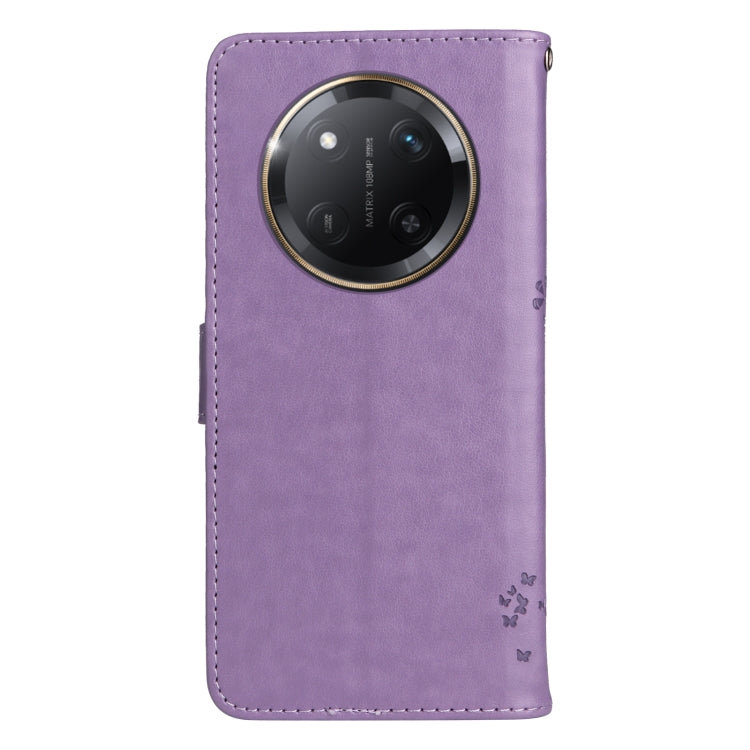 For Honor X9C 5G Global Tree & Cat Embossed Pattern Flip Leather Phone Case